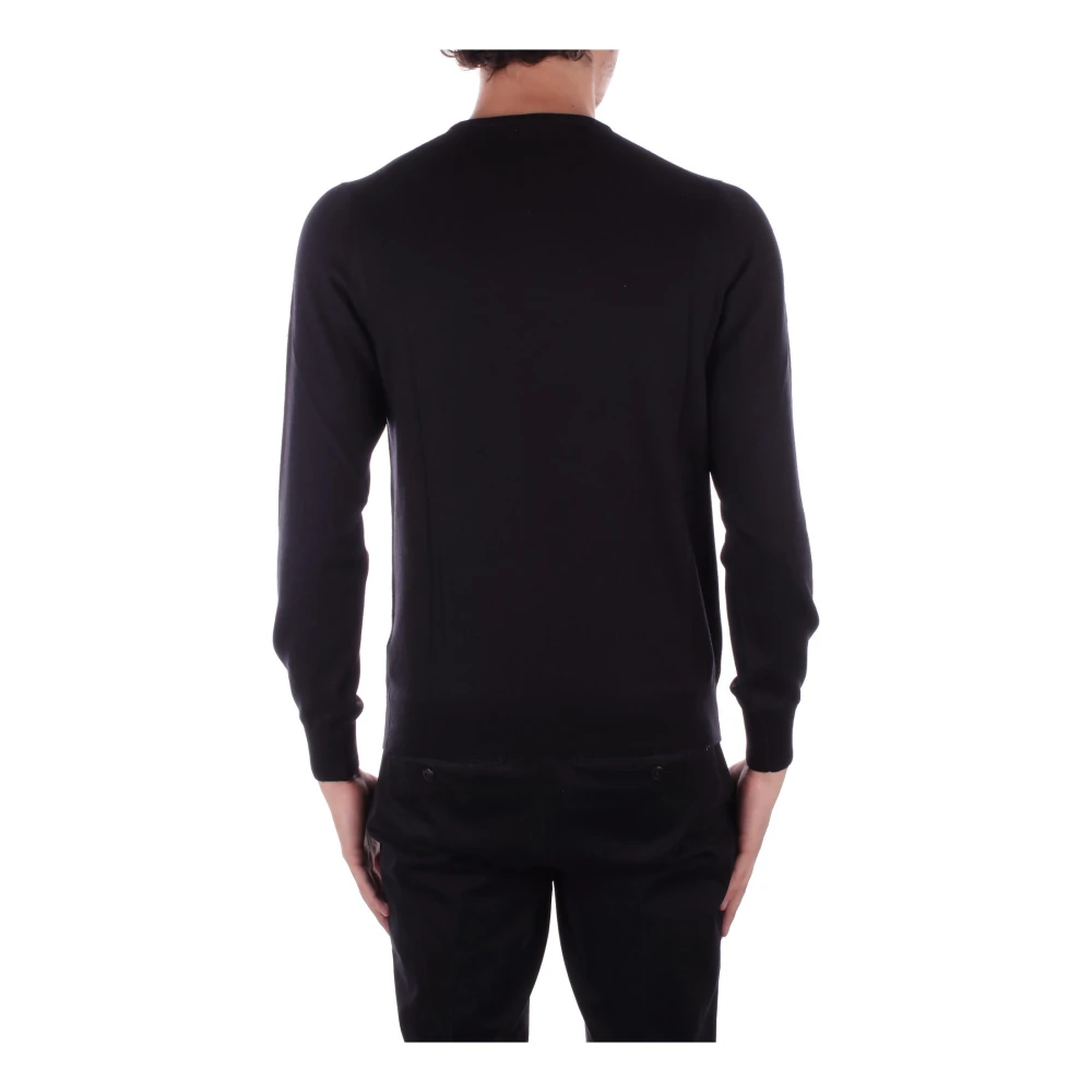 Tagliatore Zwarte Trui Marley Wol Black Heren