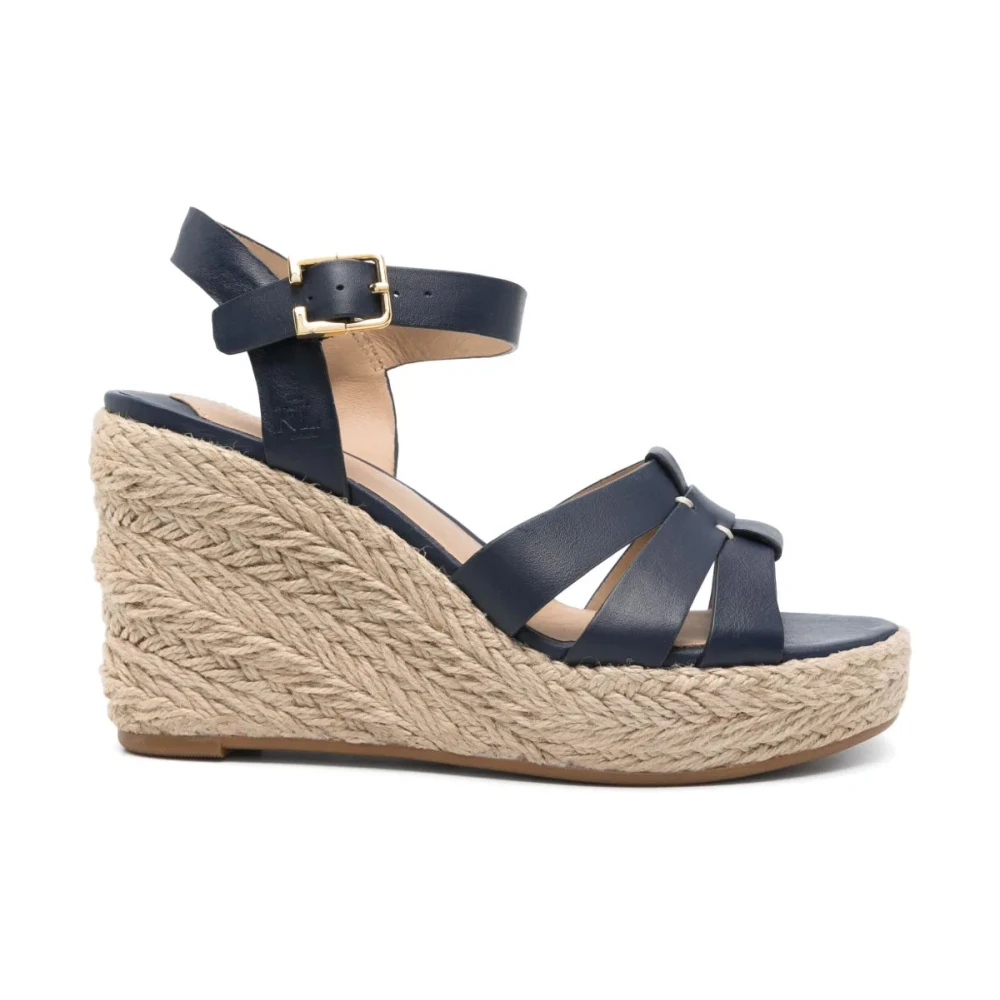 Ralph Lauren Kvinno Blå Skor Dam, 41 Eu, Soffia Espadr Espadriller Kilklack