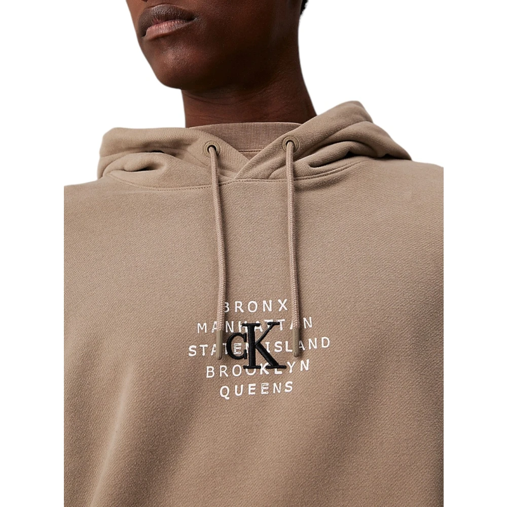 Calvin Klein Stijlvolle Sweatshirt voor Mannen Beige Heren
