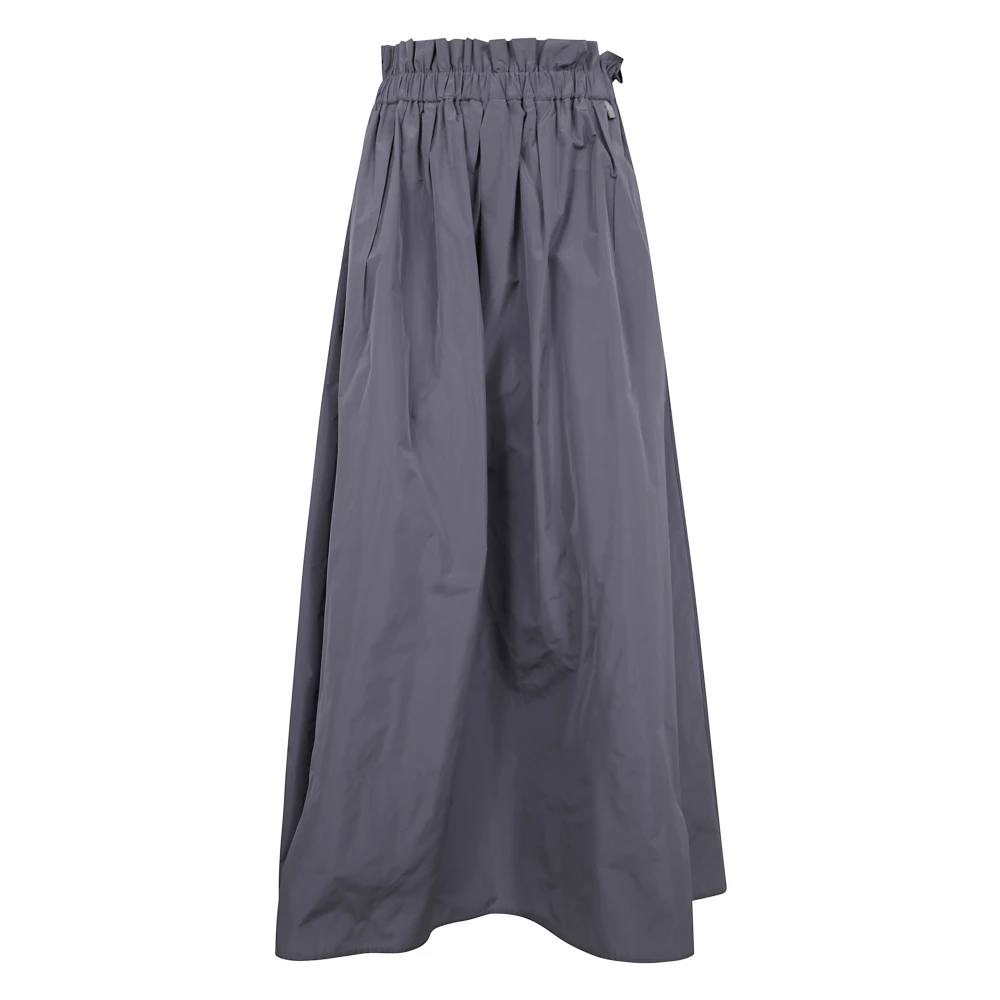 Herno Taffeta Midi Rok Black Dames