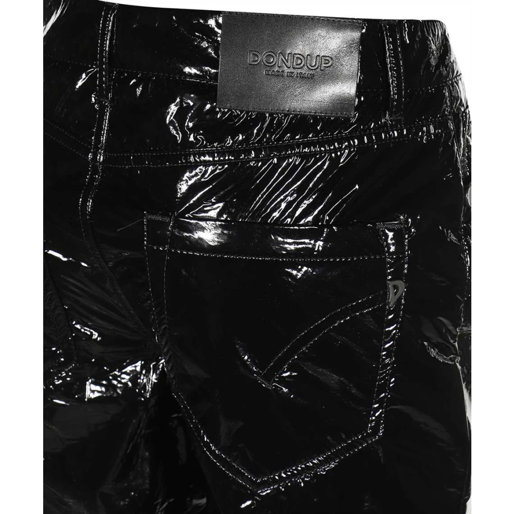 Dondup Glanzende broek Black Dames