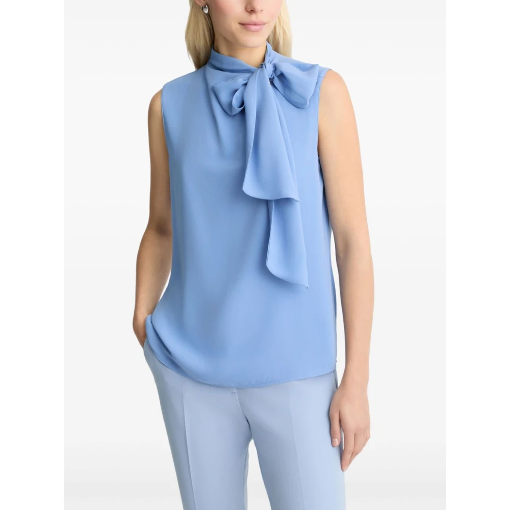 Liu Jo Blauwe Charme Hoge Hals Top Blue Dames