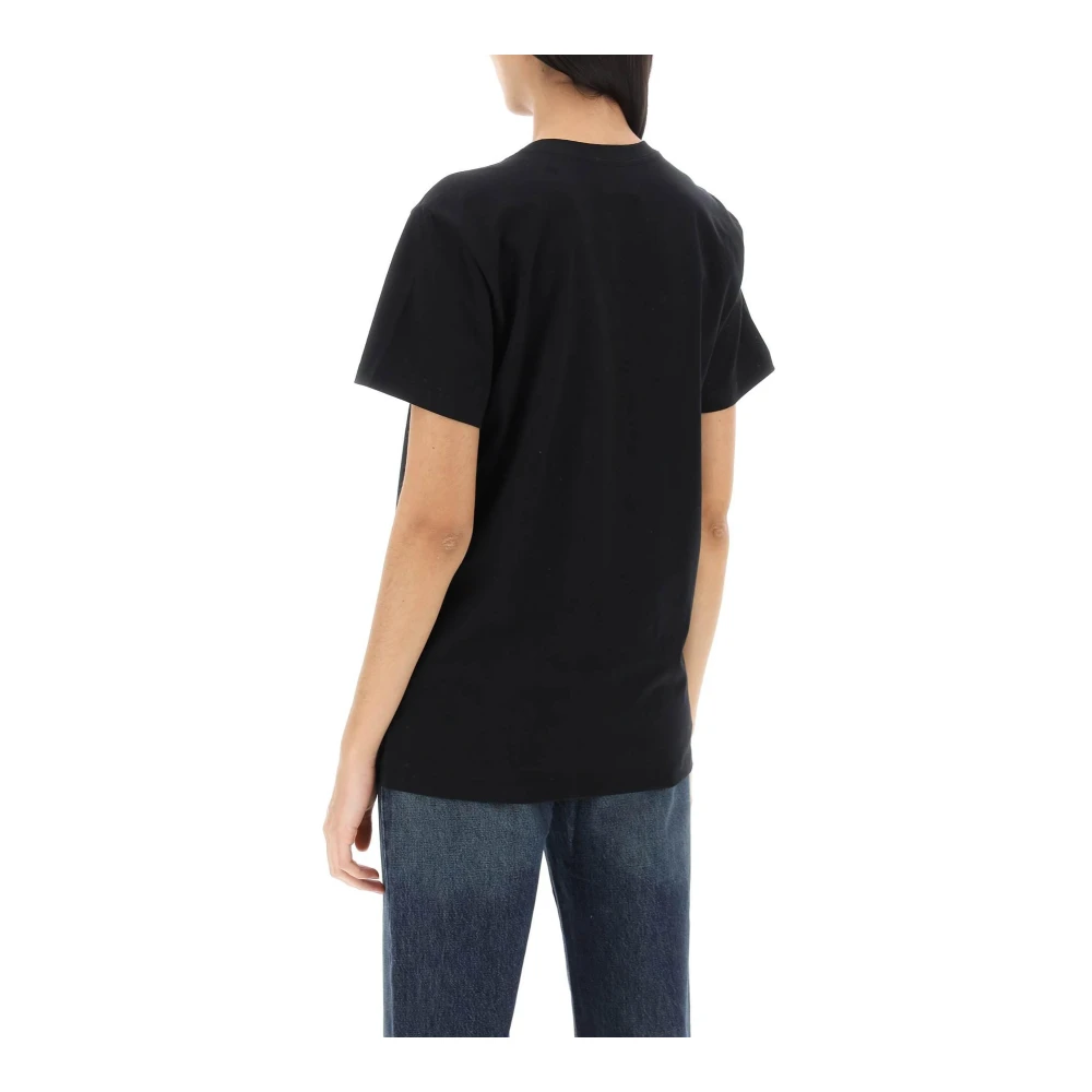 Isabel marant Organisch Katoenen Logo T-Shirt Black Dames