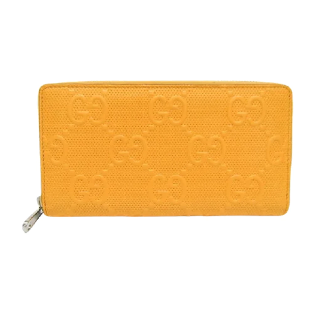 Gucci Vintage Pre-owned Leather wallets Yellow Dames