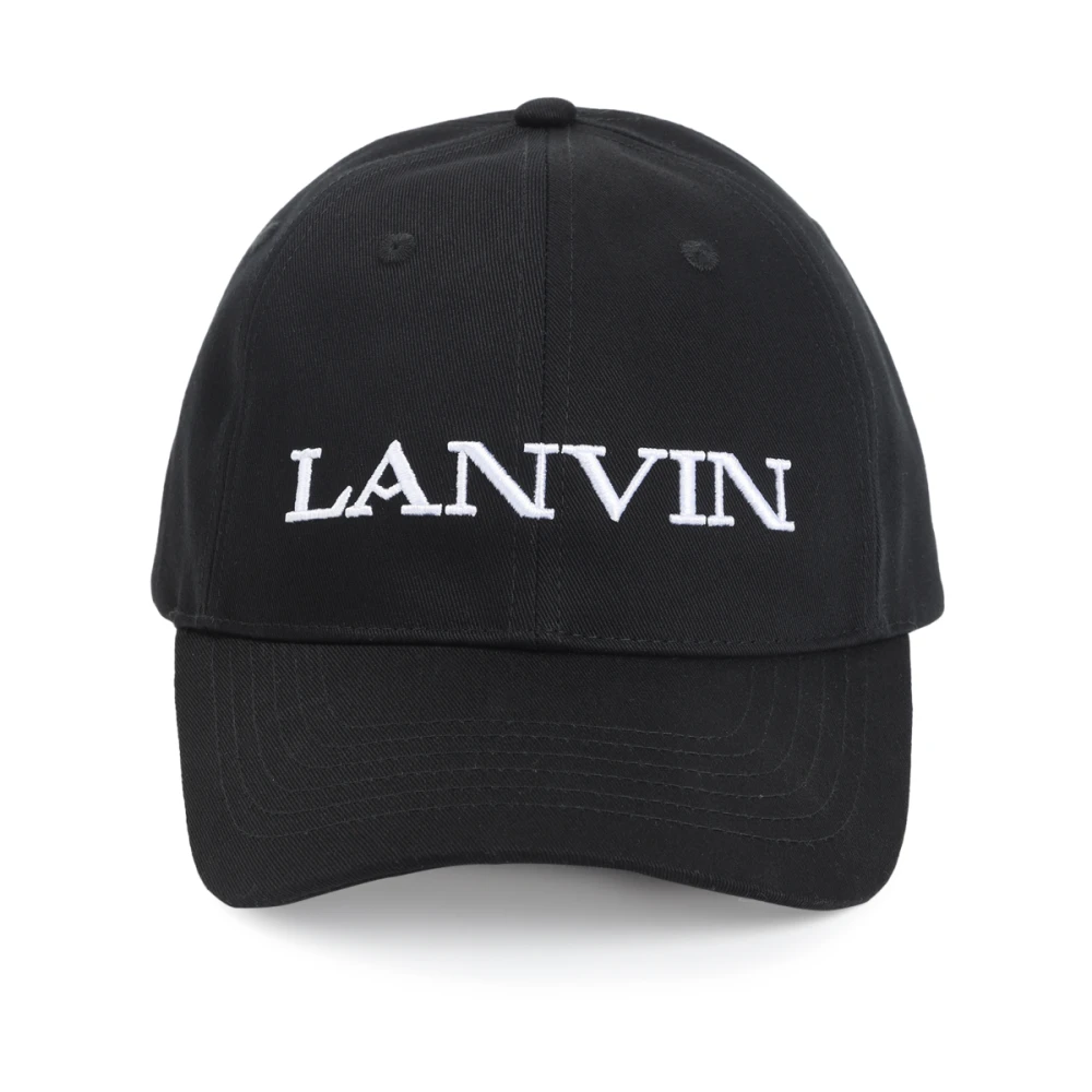 Lanvin Black Hats & Caps, Male, 58 Cm, Logo Baseball Cap