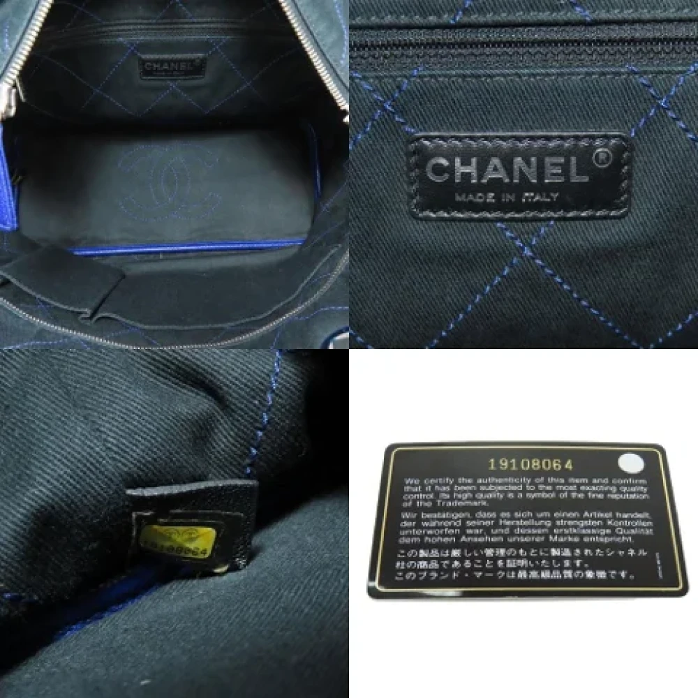 Chanel Vintage Pre-owned Leather shoulder-bags Blue Dames