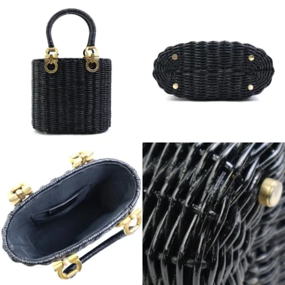 Salvatore Ferragamo Pre-owned Fabric handbags Black Dames