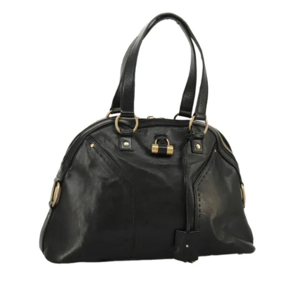 Saint Laurent Vintage Pre-owned Leather handbags Black Dames