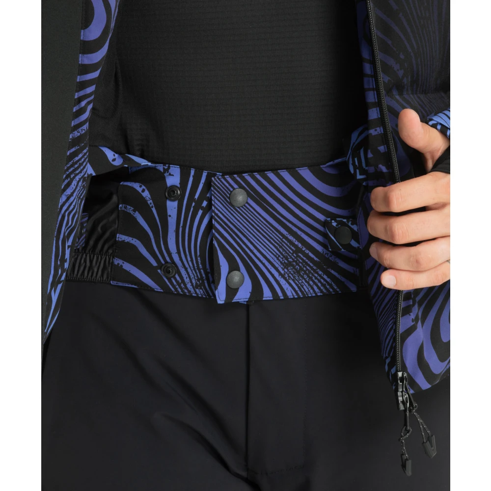 Emporio Armani EA7 Abstract Multikleur Ski Jas Blue Heren