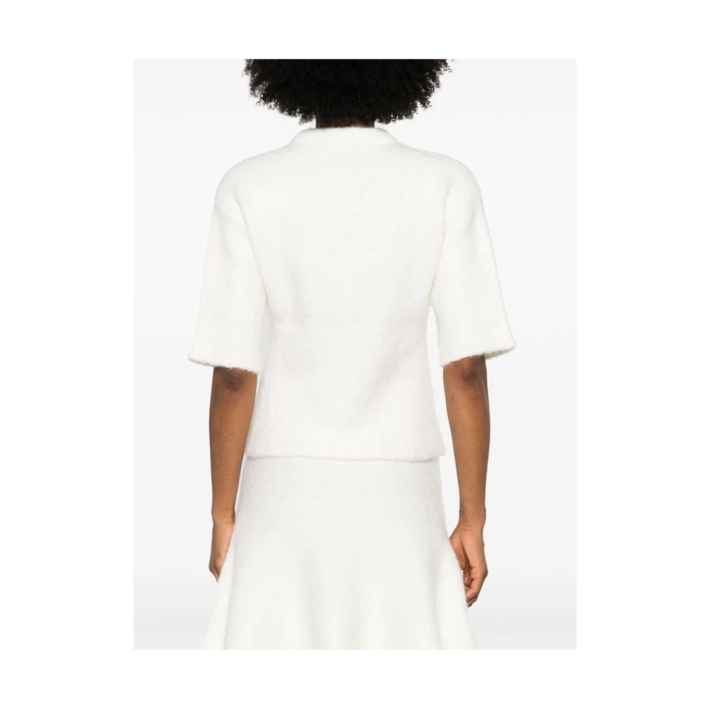 Fabiana Filippi Ivoor Wit Cashmere Blend Sweater White Dames