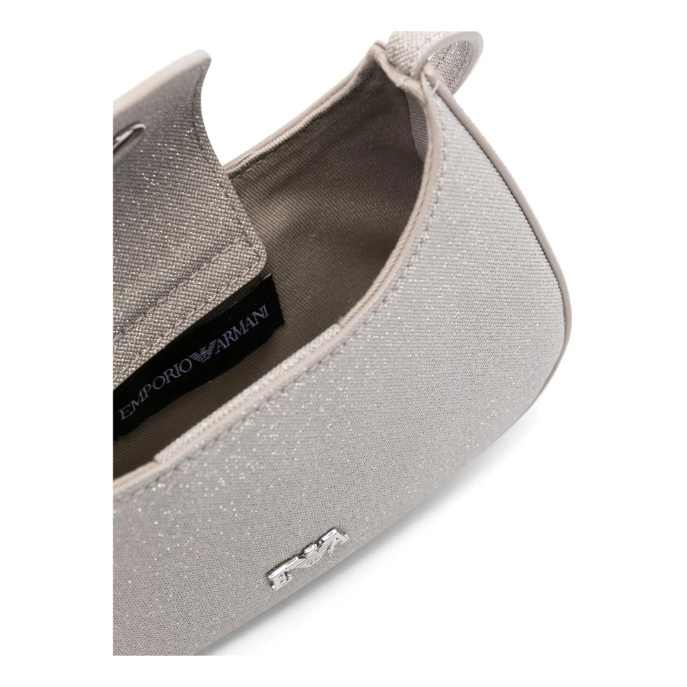 Emporio Armani Schoudertas met Glitterafwerking Gray Dames