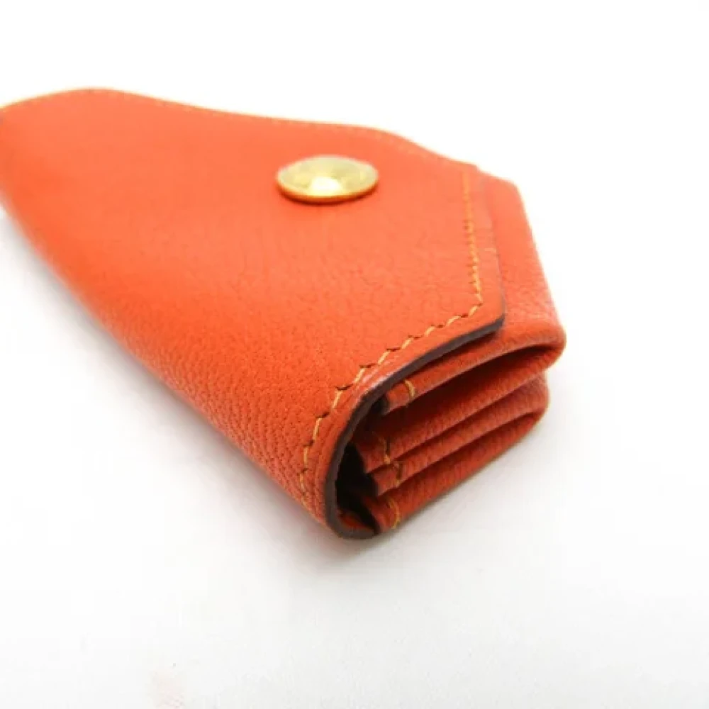 Hermès Vintage Pre-owned Leather wallets Orange Dames