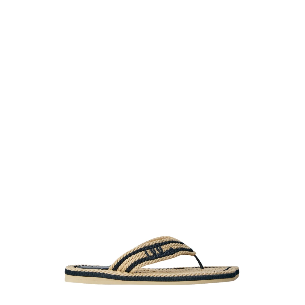 Chloé Beige Flip Flops, Female, 3 Uk, Sand Sandals