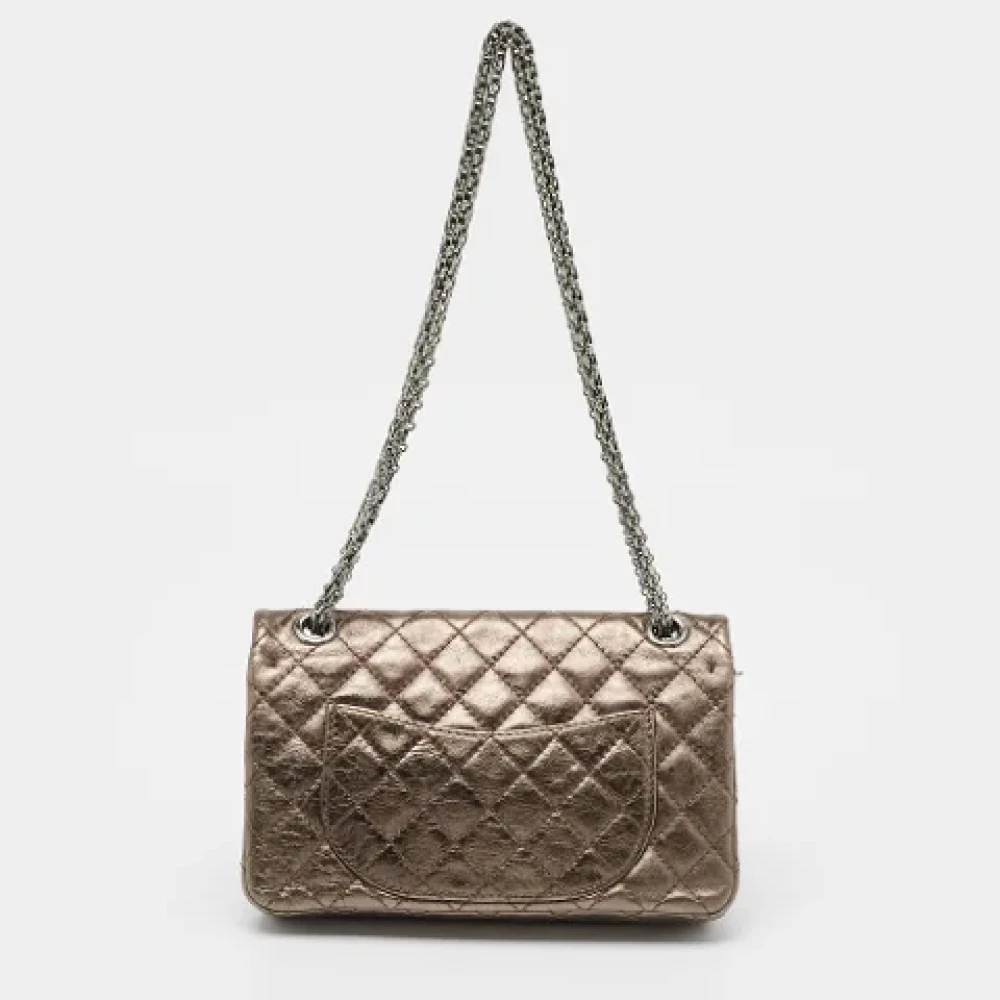 Chanel Vintage Pre-owned Fabric chanel-bags Gray Dames