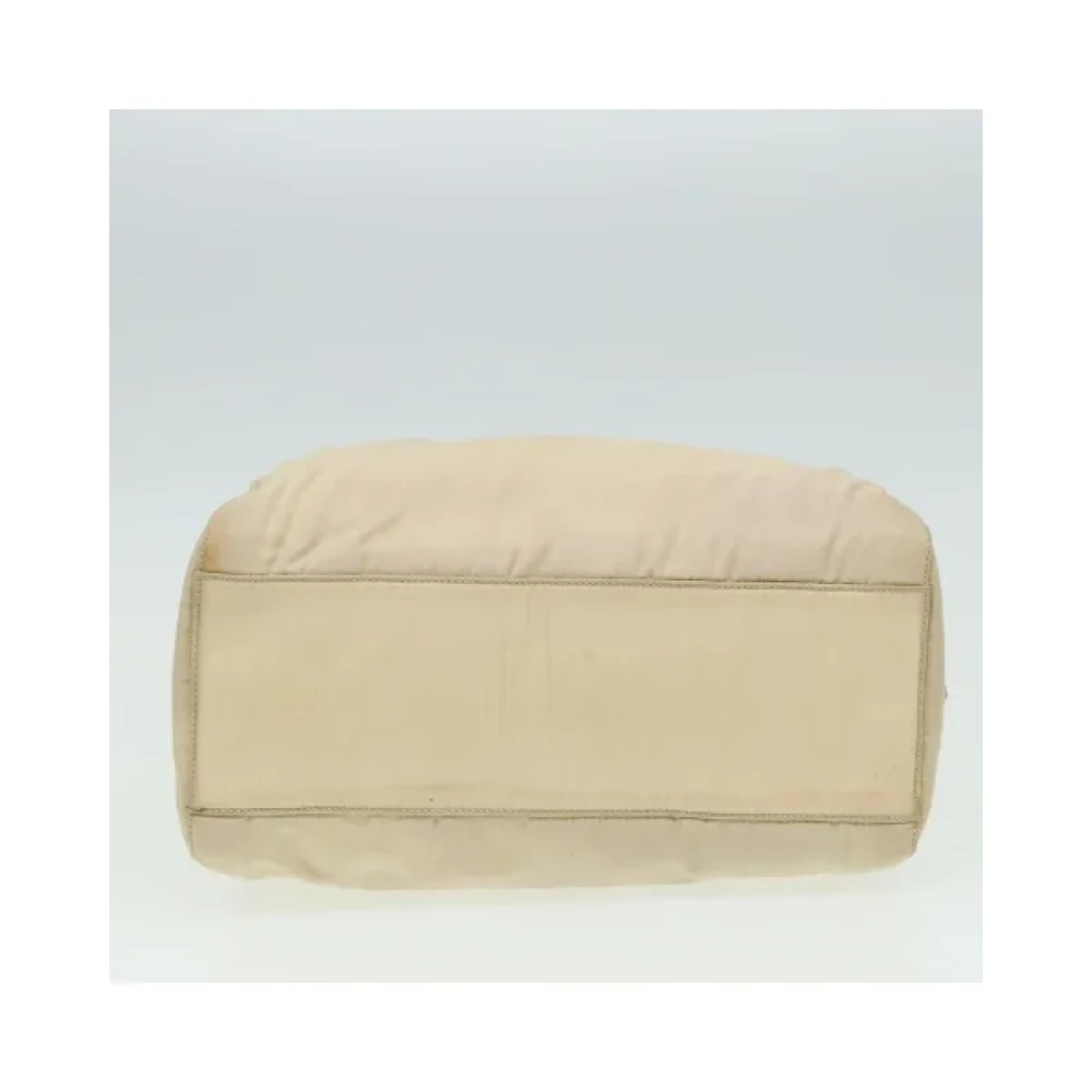 Prada Vintage Pre-owned Nylon handbags Beige Dames