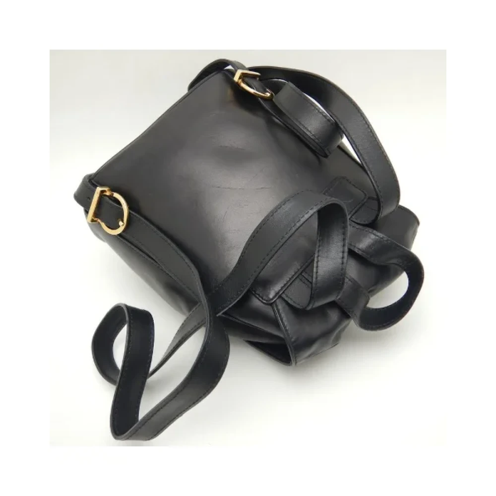 Salvatore Ferragamo Pre-owned Leather backpacks Black Dames