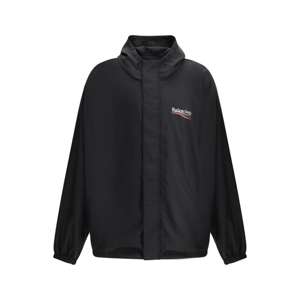 ジャケット BALENCIAGA JACKET (571278TYI20 1000) Balenciaga 22SS Metal Logo Windbreaker Nylon Track Jacket