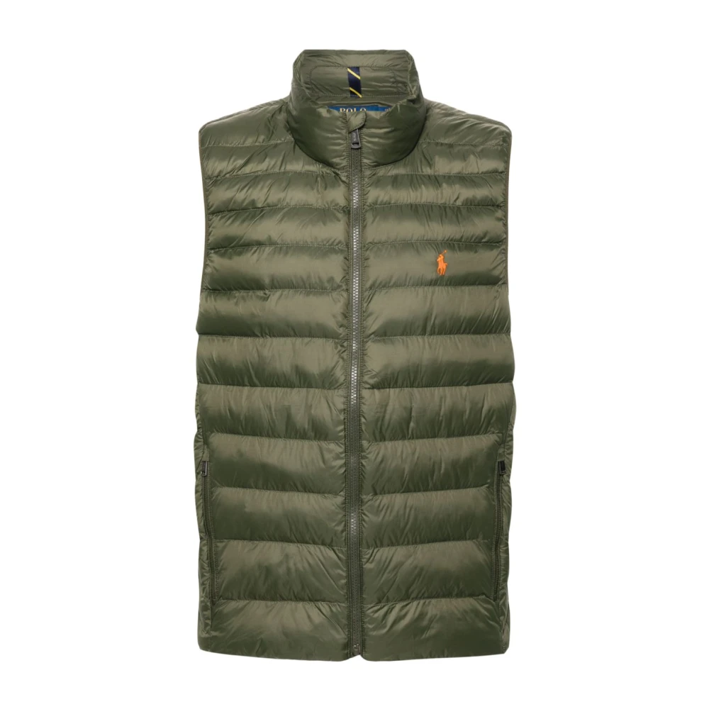 Ralph Lauren Gewatteerd Vest met Hoge Kraag Green Heren