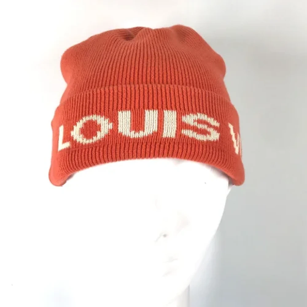 Louis Vuitton Vintage Pre-owned Cotton hats Red Dames