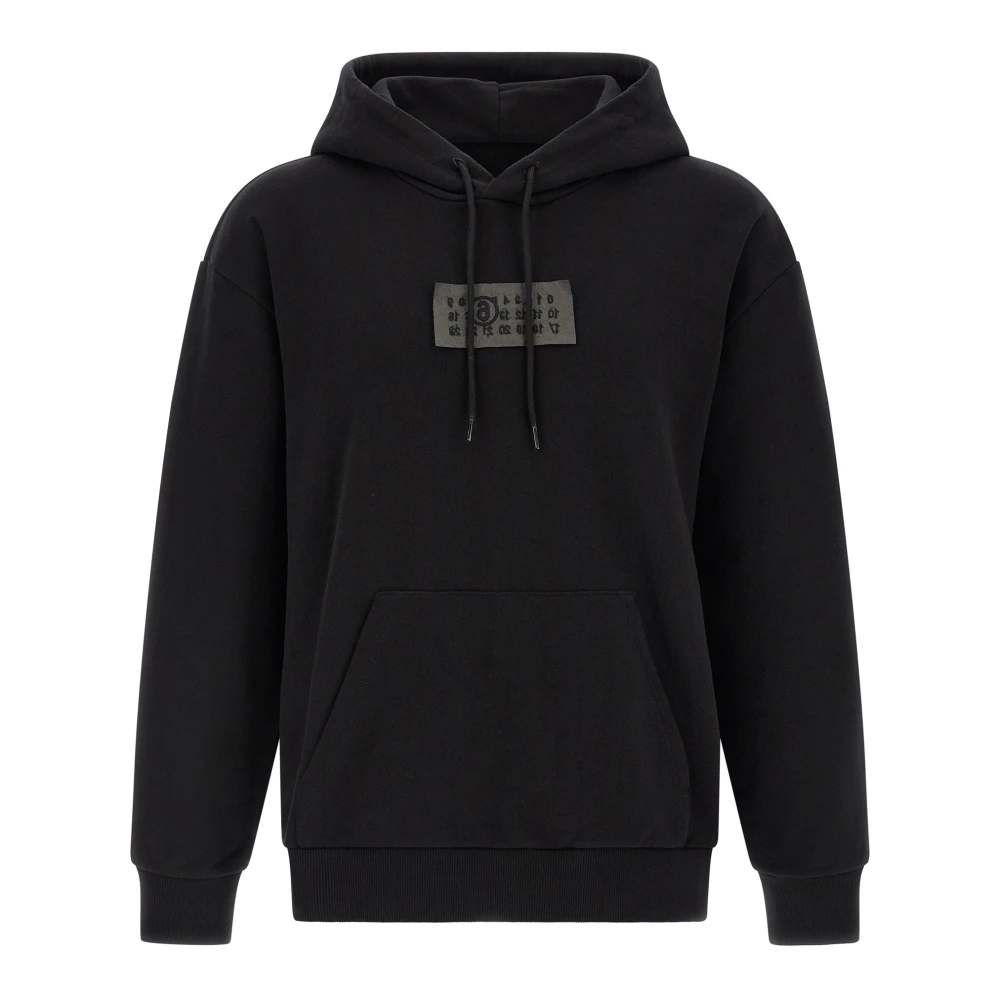 Mm6 Maison Margiela Men's Black Hoodies, L, Long-Sleeves Hoodie