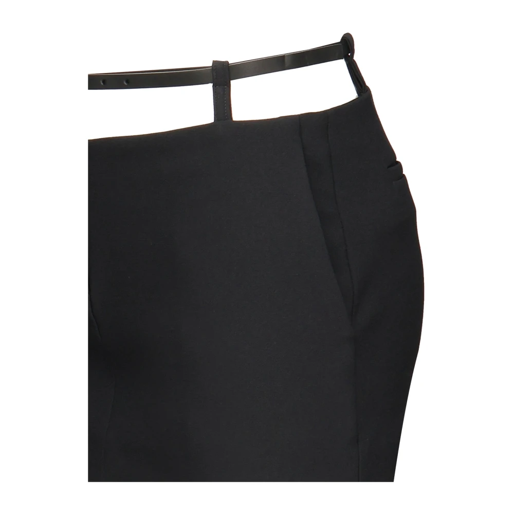 The Attico Zwarte rok met kraaltjes Black Dames