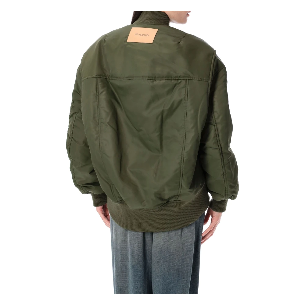 JW Anderson Olijfkleurige Oversized Bomberjack Green Dames