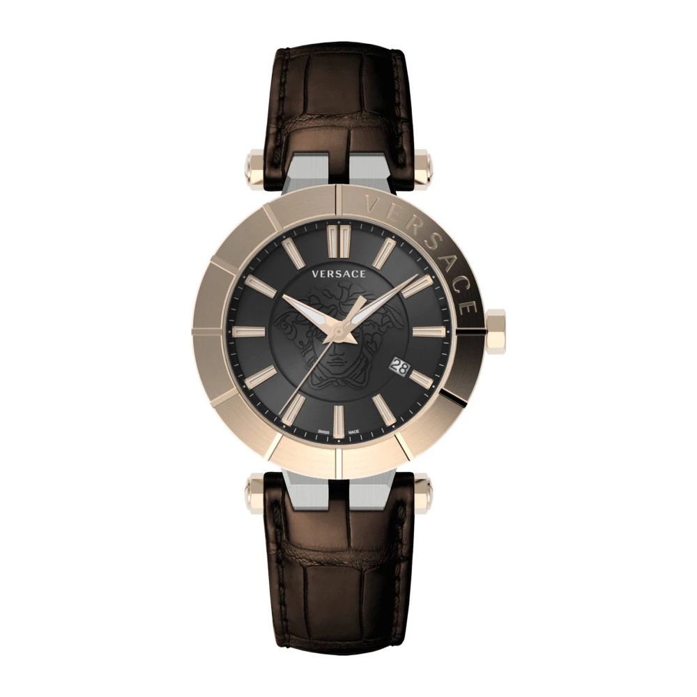 Versace Men's V-Race Restyling Leather Strap Watch