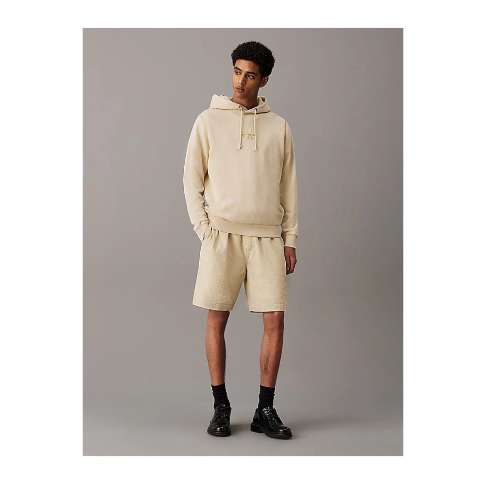 Calvin Klein Biologische katoenen shorts Les Beiges Beige Heren