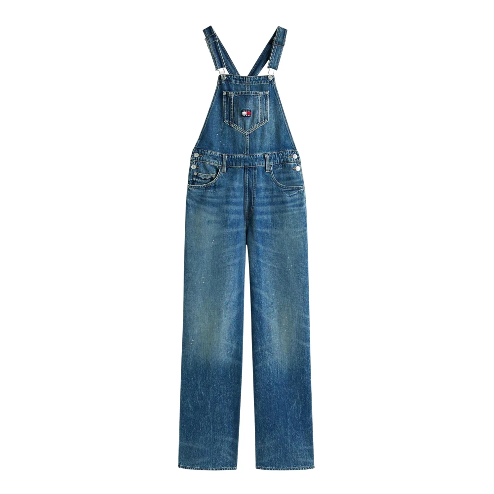 Tommy Jeans Women's Blue Jumpsuits, Xs, Dw0dw22005 Dungarees