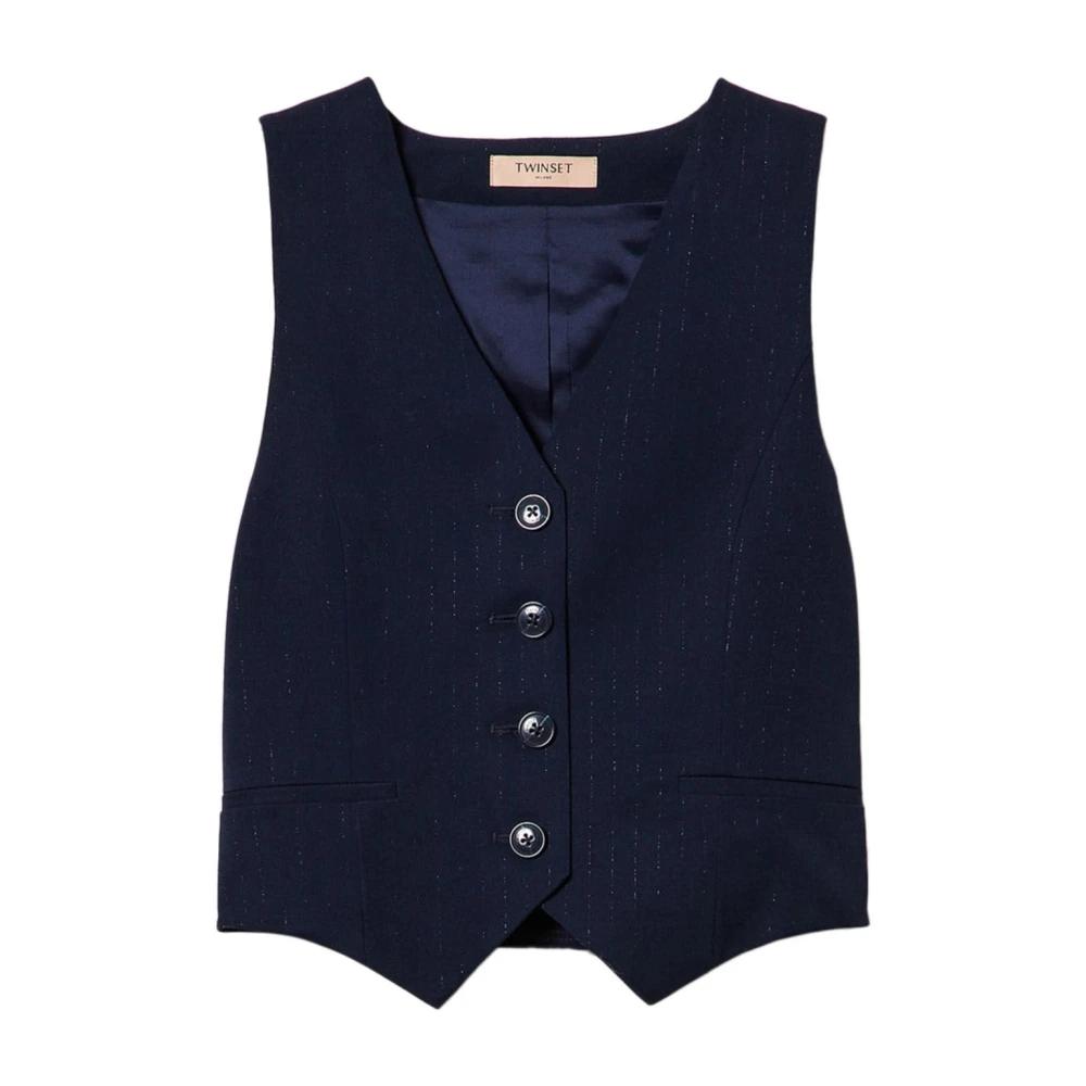 Twinset - Jackets > Vests - Blue - Twinset - Modalova