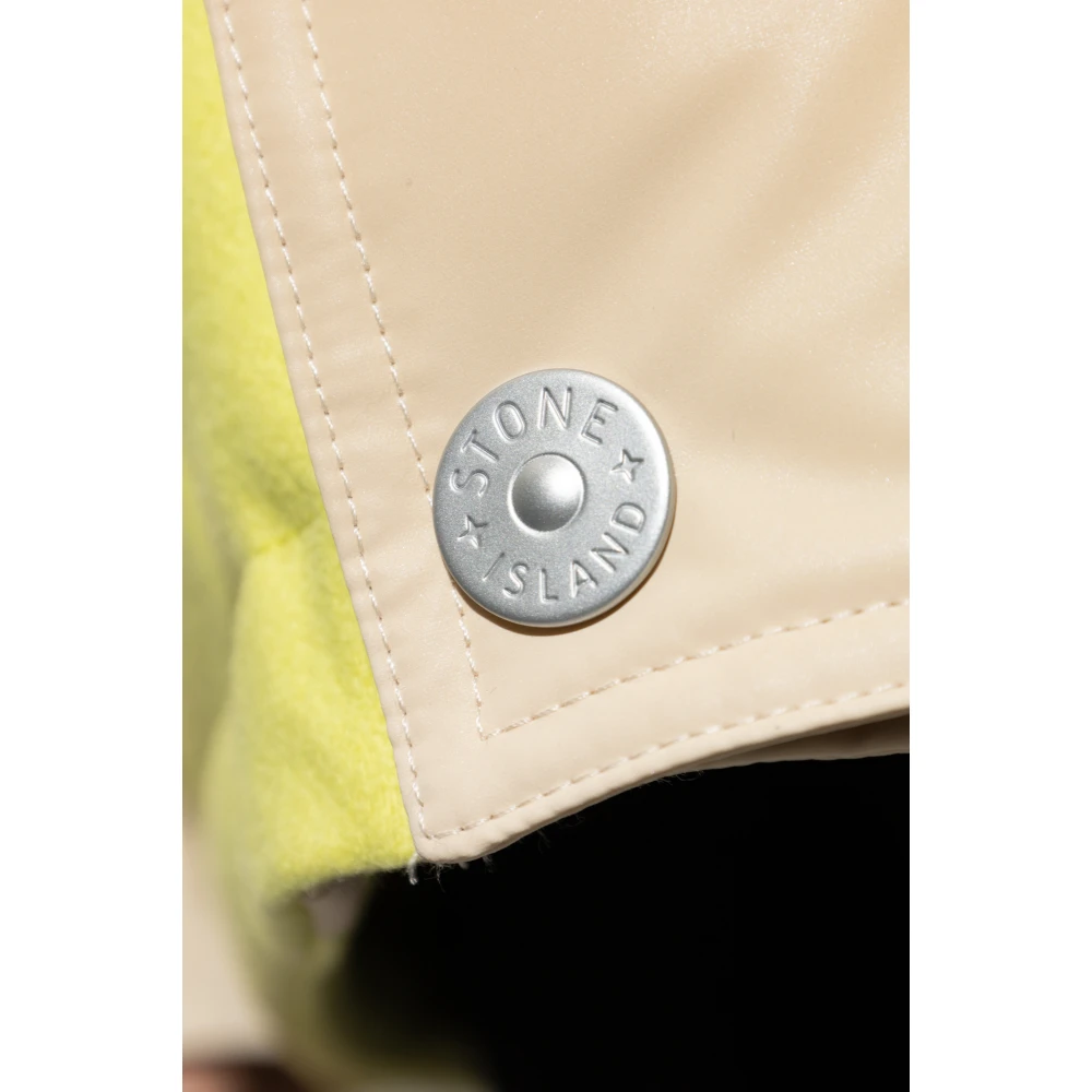 Stone Island Donsjack met logo Beige Heren