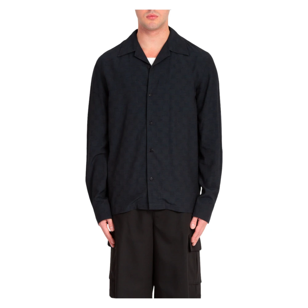 Misbhv Zwarte Monogram Resort Shirt Black Heren