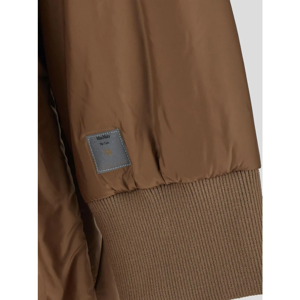 Max Mara Groene jas van polyamide Brown Dames