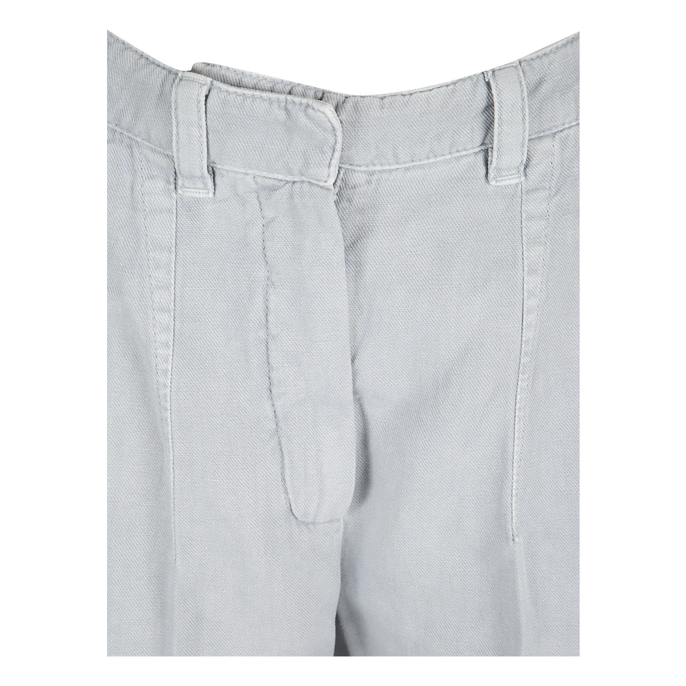 BRUNELLO CUCINELLI Katoenen Cover Geverfde Broek Blue Dames