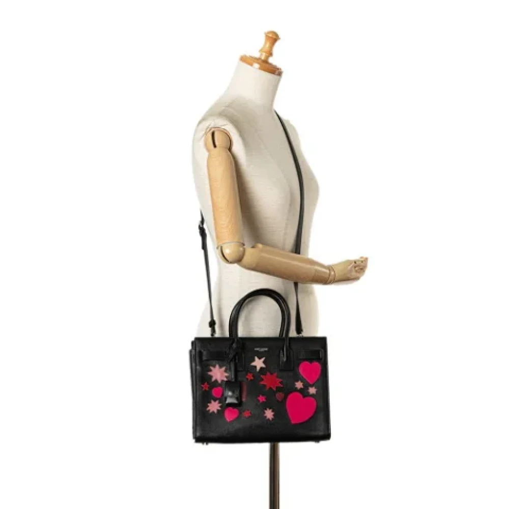 Yves Saint Laurent Vintage Pre-owned Leather handbags Black Dames