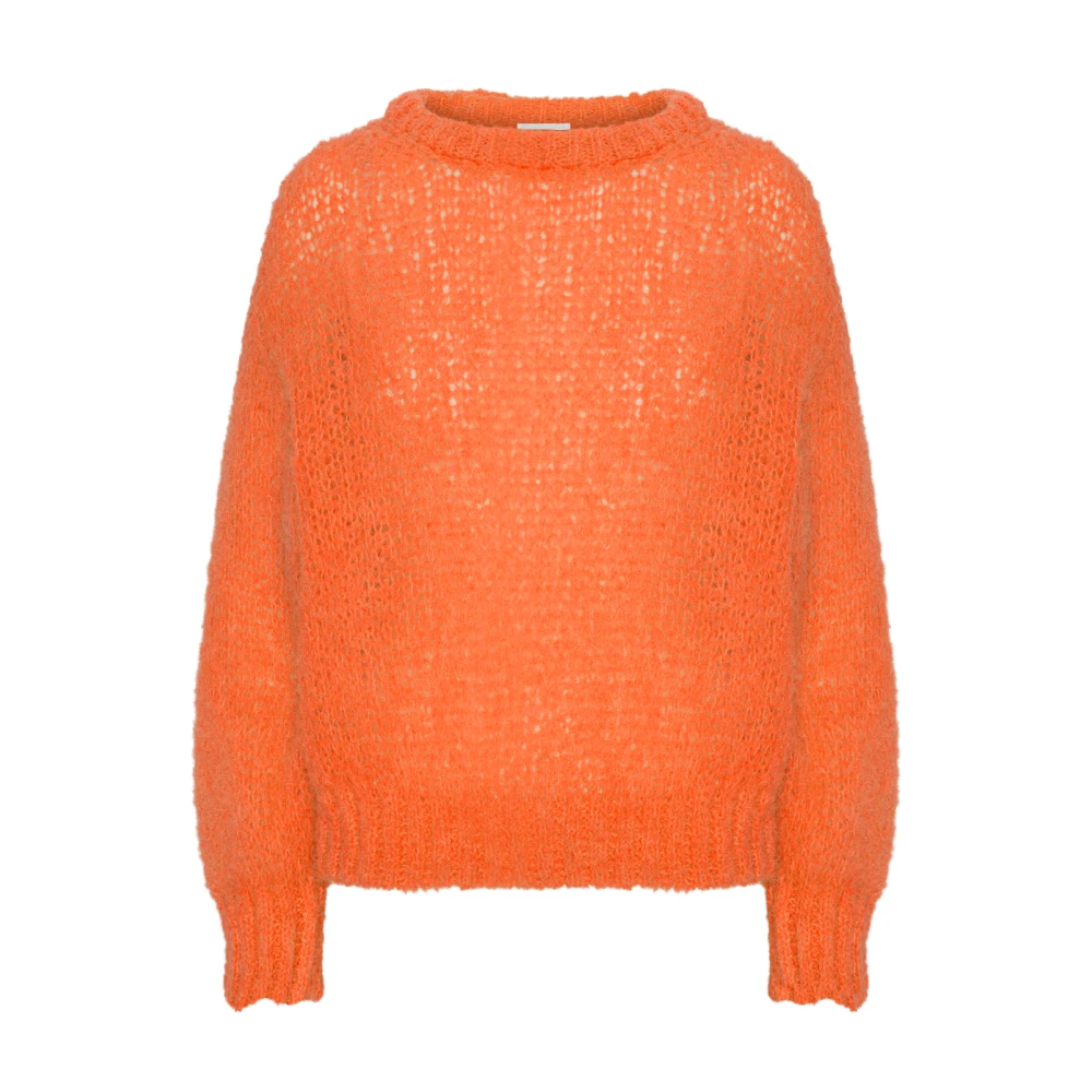 American Dreams Zachte Alpaca Pullover Stijlvol Comfort Orange Dames