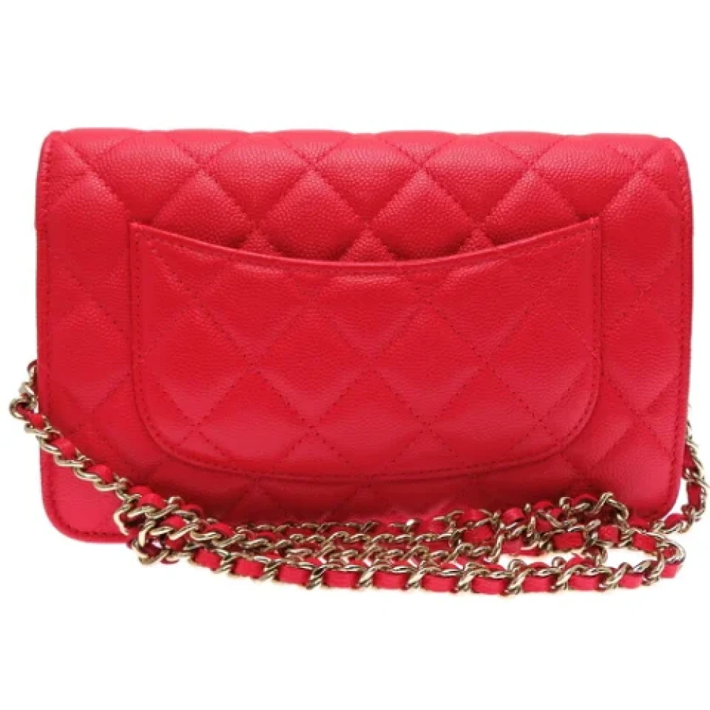 Chanel Vintage Pre-owned Leather chanel-bags Red Dames