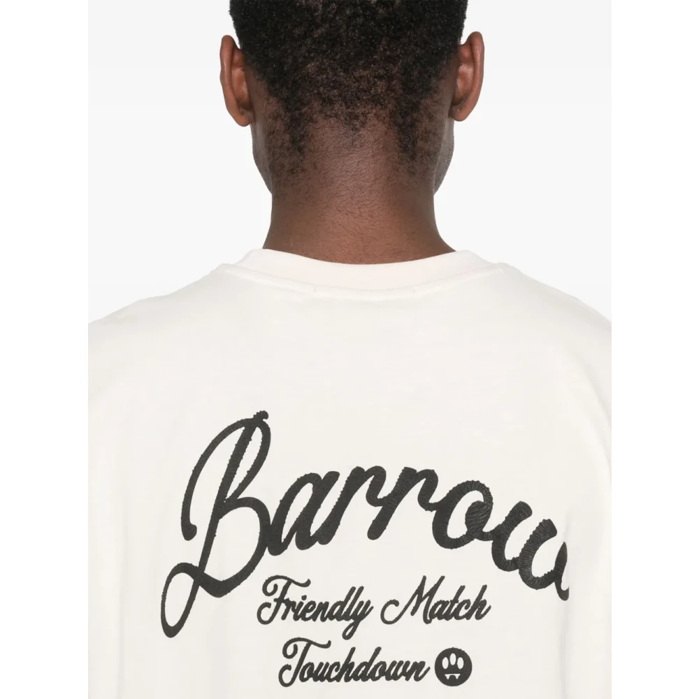 Barrow Katoenen Mouwloze T-shirt met Ronde Hals White Heren