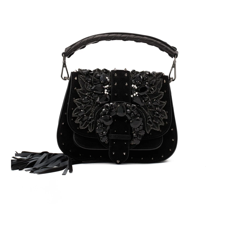 Alma en Pena Juwel Studs Schoudertas Black Dames