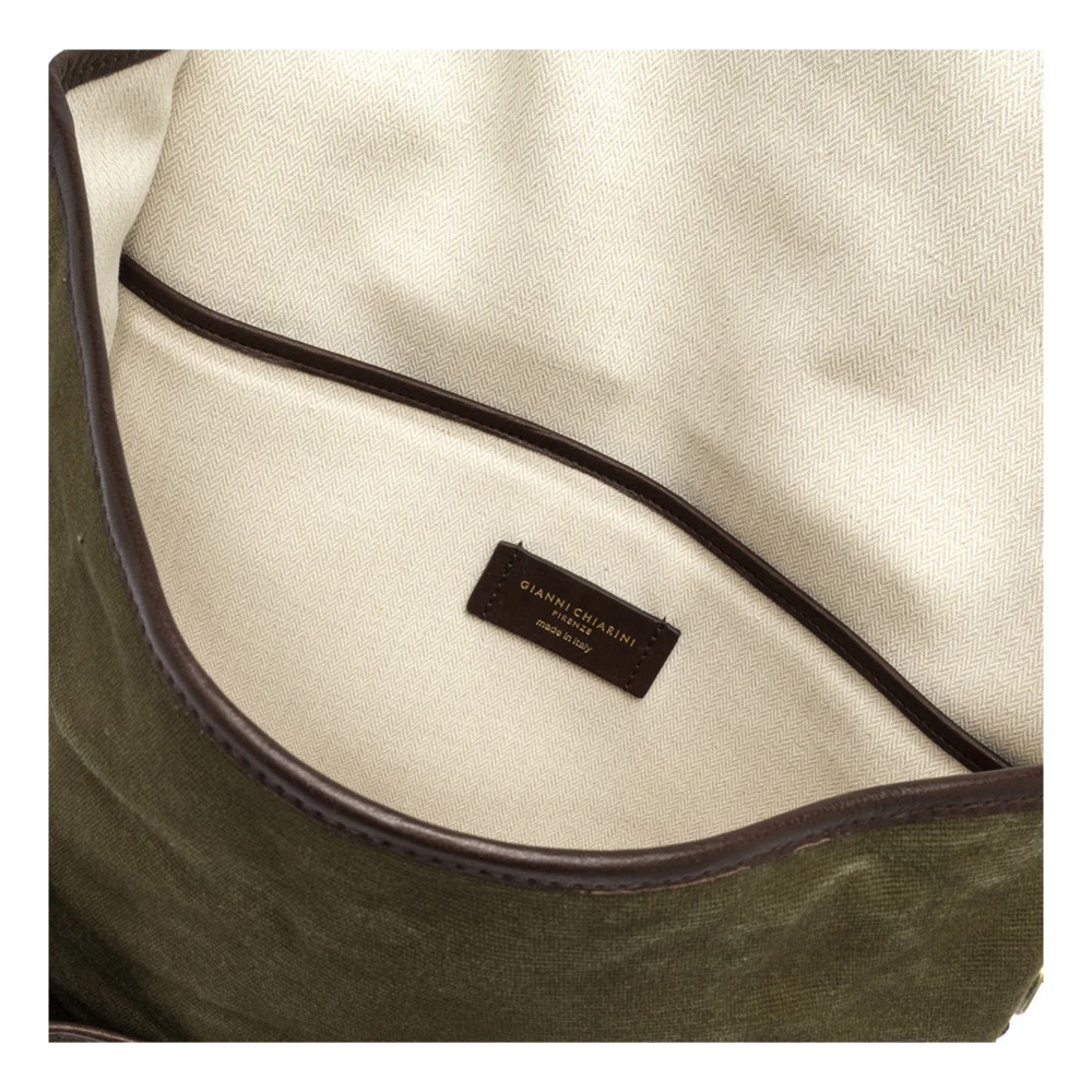 Gianni Chiarini Militaire Stijl Tas in Berlijn Green Heren