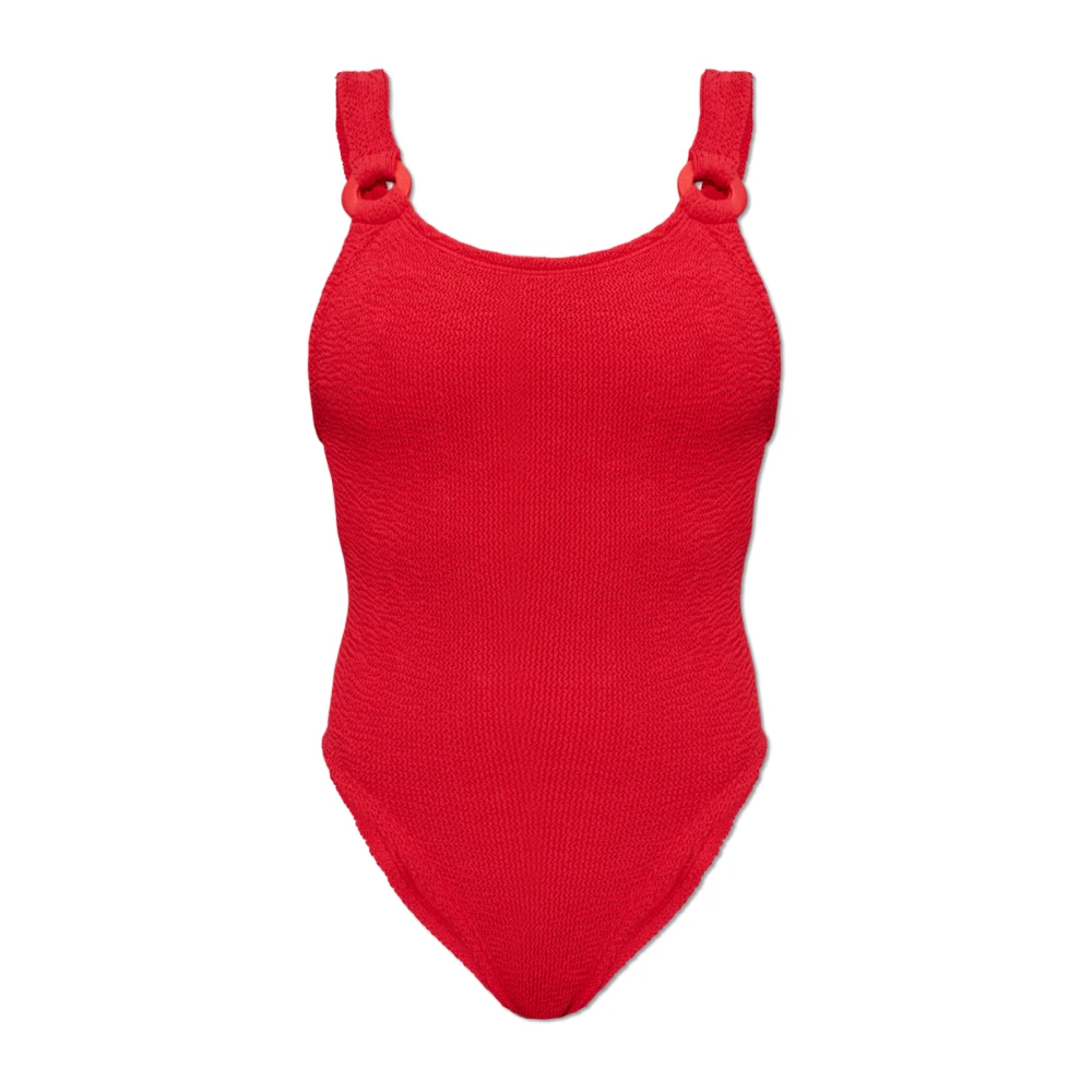 Hunza G Women's Red Domino One-Piece Swimsuit