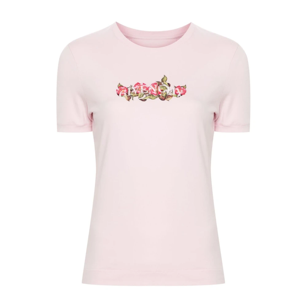 Givenchy Roze Roos Print Jersey Top Pink Dames