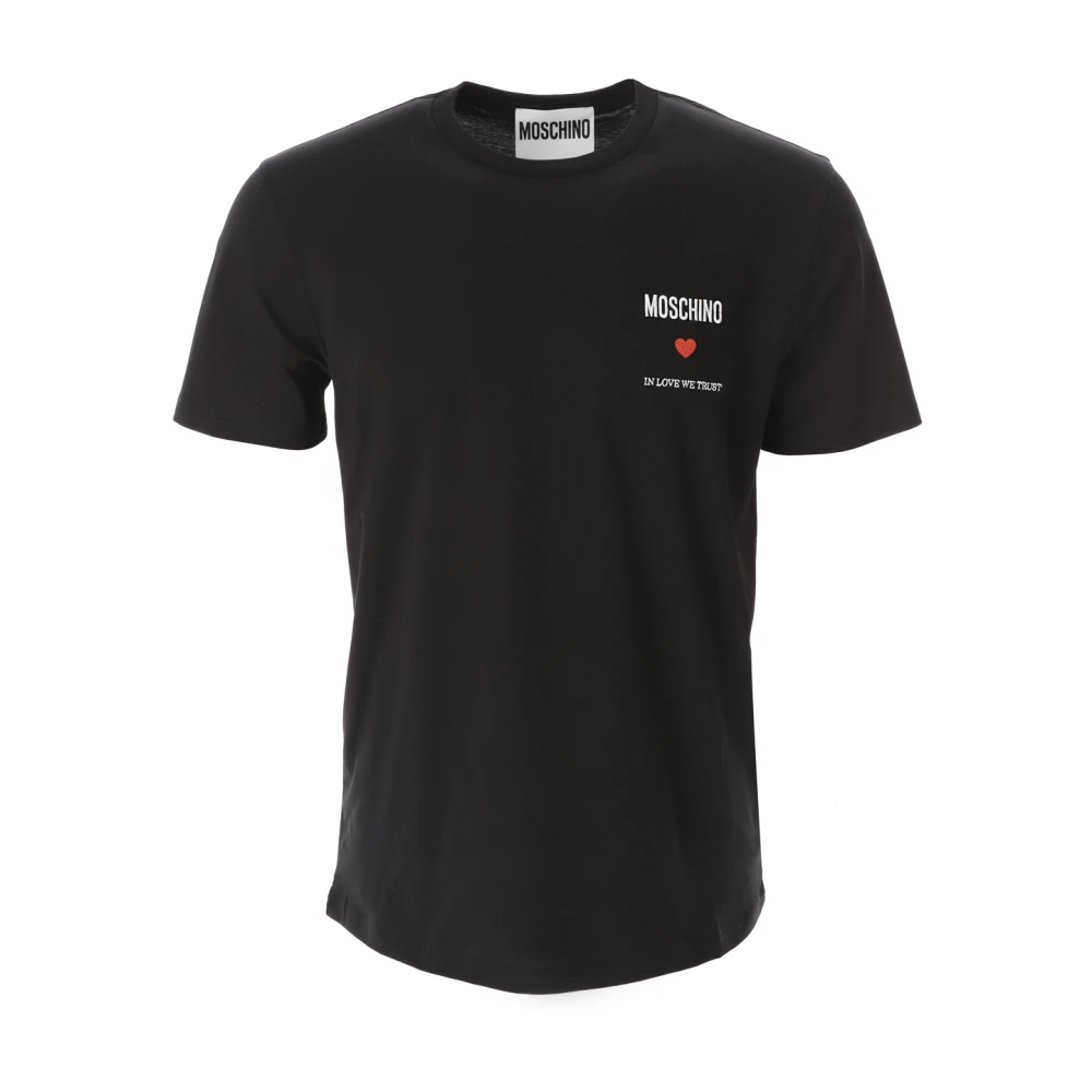 Moschino Liefde Vertrouwen Jersey T-shirt Black Heren