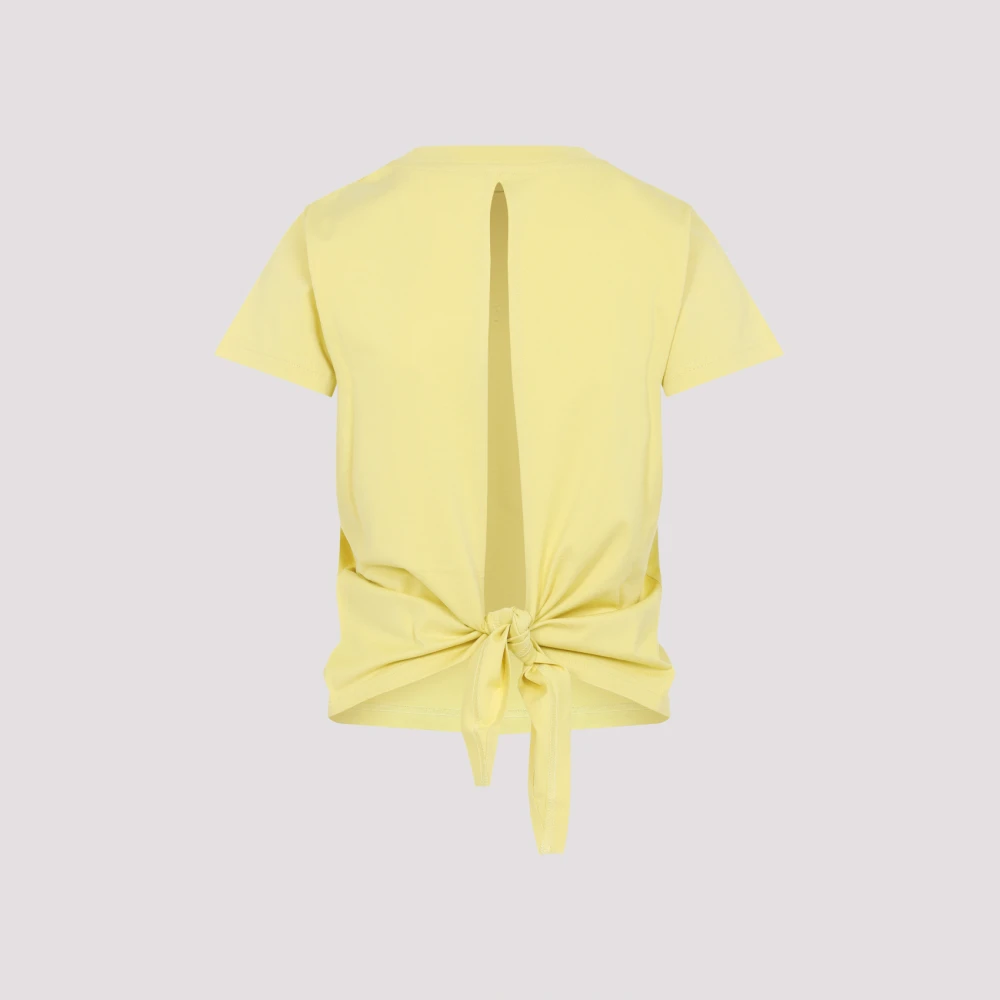Givenchy Bow Back Tee Yellow Dames