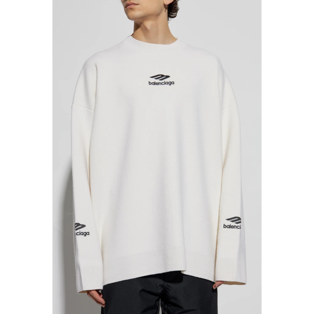Balenciaga Wollen coltrui uit de Skiwear collectie White Heren