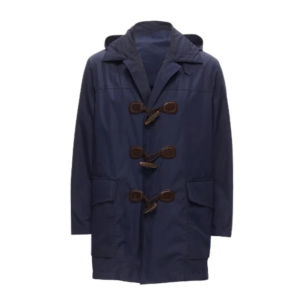 Gucci Vintage Pre-owned Canvas outerwear Blue Heren