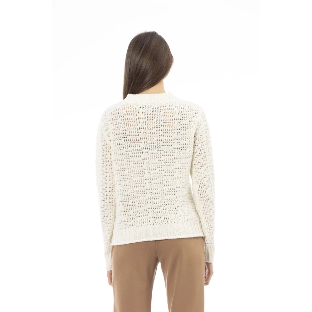 Alpha Studio Geribbelde Coltrui White Dames
