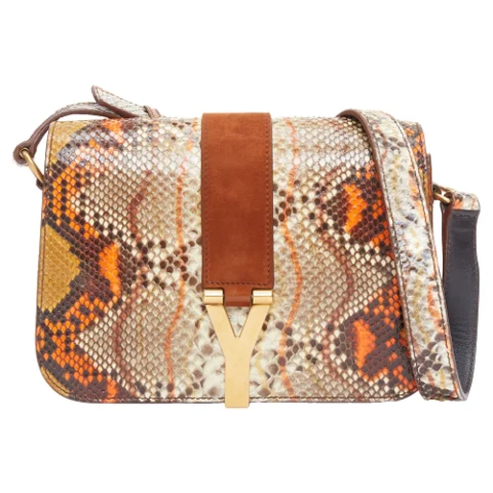 Yves Saint Laurent Vintage Pre-owned Leather shoulder-bags Brown Dames