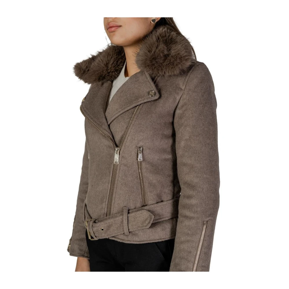 Guess Wolblend Jas & Mantel Collectie Brown Dames