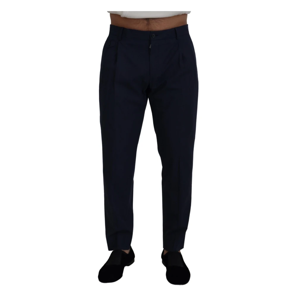 Dolce & Gabbana Men's Blue Slim-Fit Trousers,, Elegant Slim Fit Chinos Medium